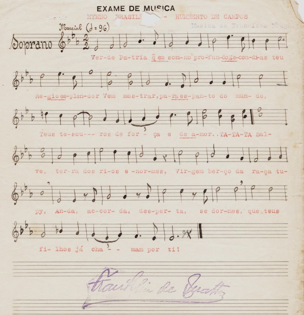 Foto - Espólio musical do Prof. Alfredo Franklin de Mattos
