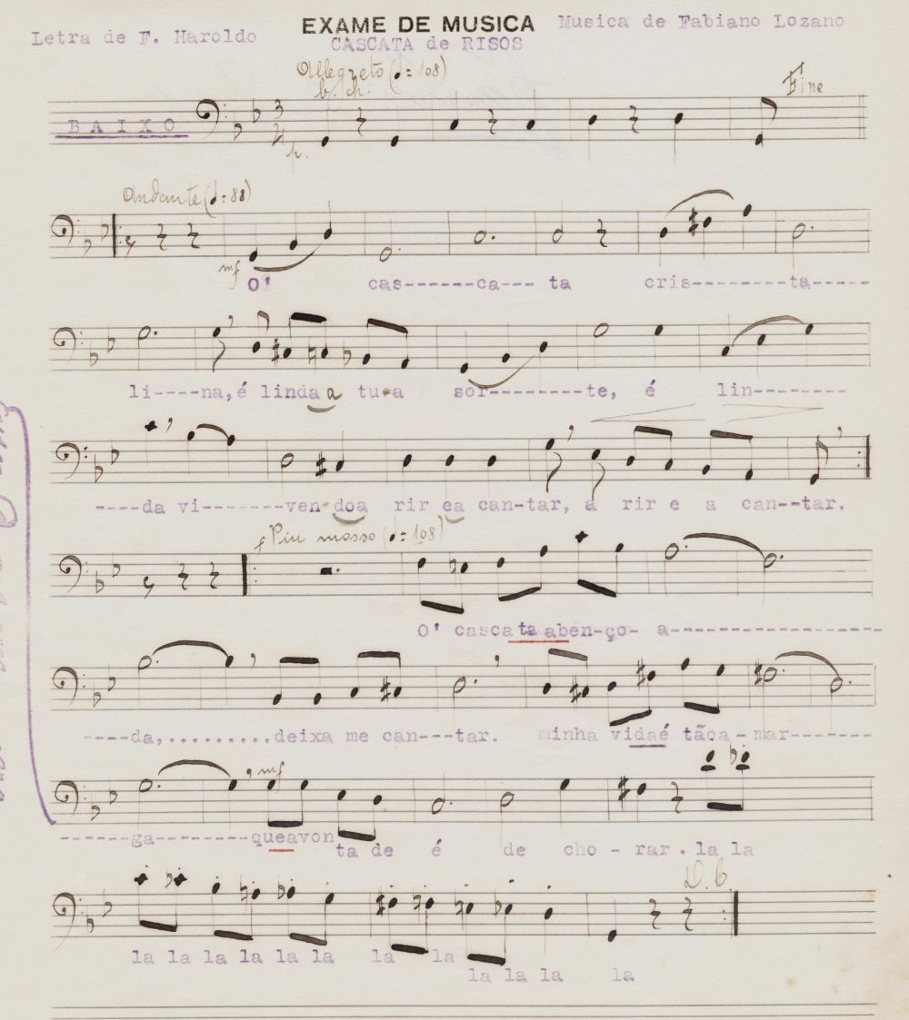 Foto - Espólio musical do Prof. Alfredo Franklin de Mattos
