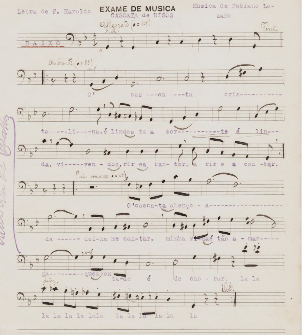 Foto - Espólio musical do Prof. Alfredo Franklin de Mattos
