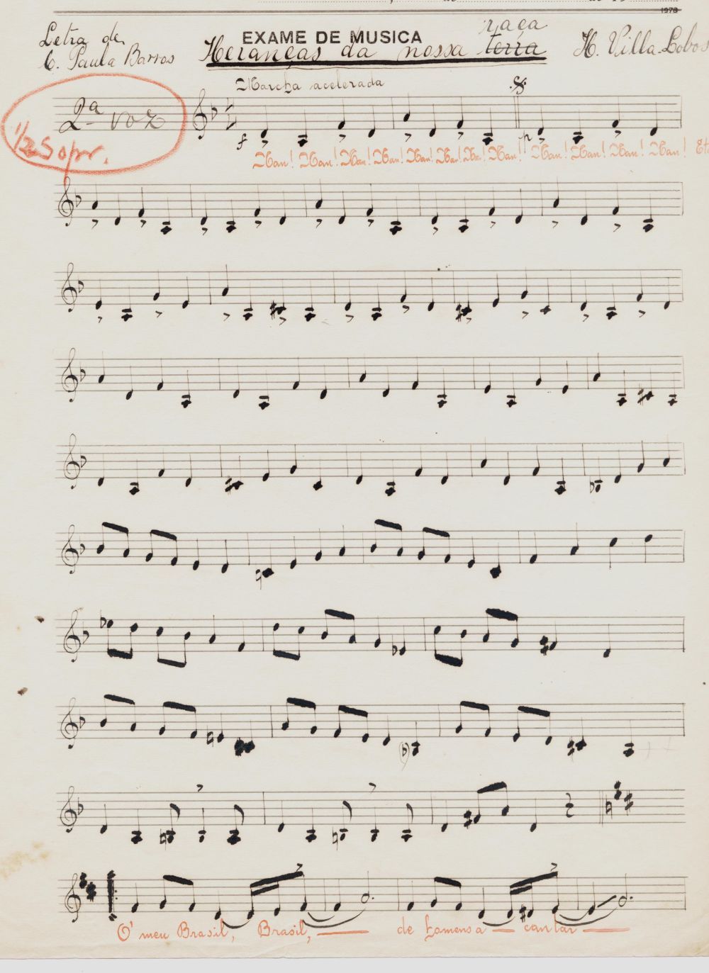 Foto - Espólio musical do Prof. Alfredo Franklin de Mattos
