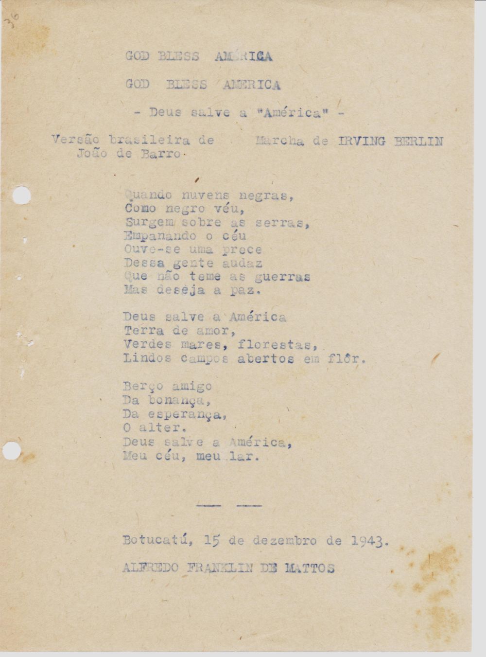 Foto - Espólio musical do Prof. Alfredo Franklin de Mattos
