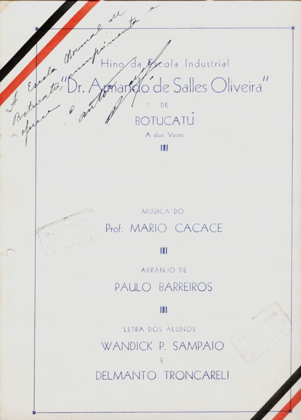 Foto - Espólio musical do Prof. Alfredo Franklin de Mattos
