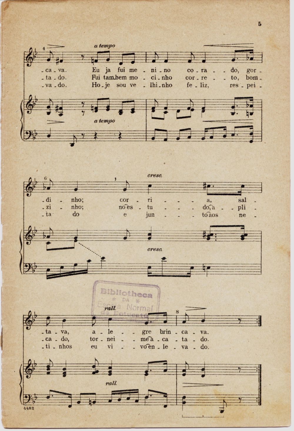 Foto - Espólio musical do Prof. Alfredo Franklin de Mattos
