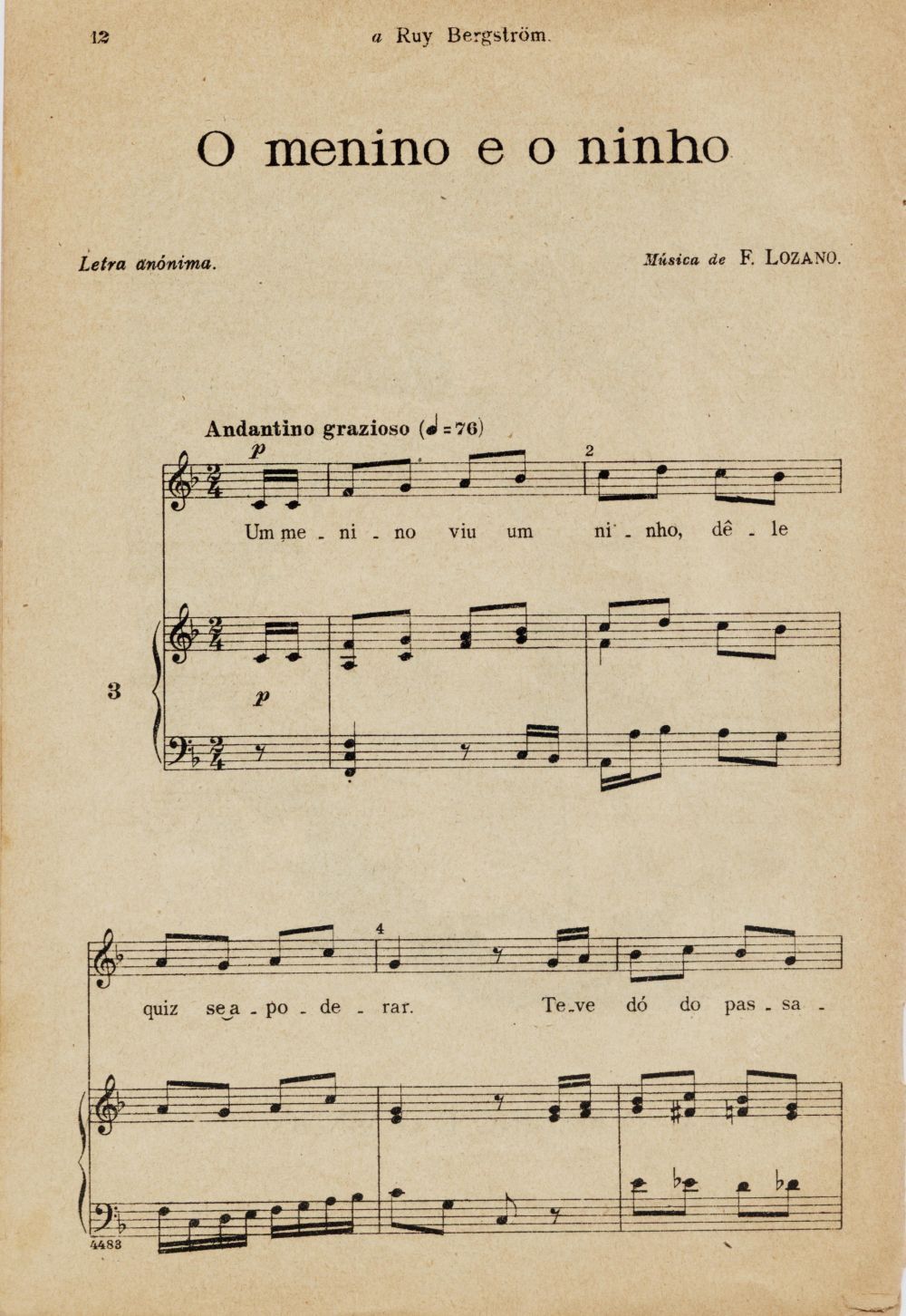 Foto - Espólio musical do Prof. Alfredo Franklin de Mattos
