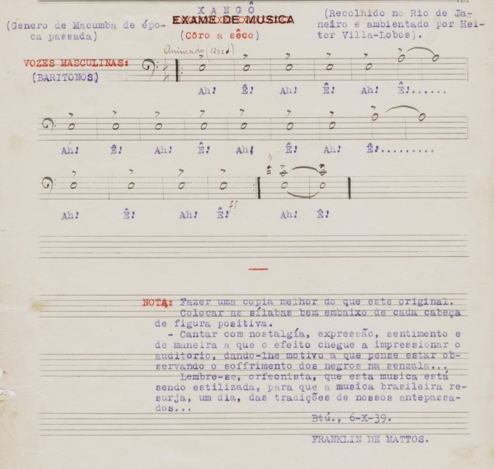 Foto - Espólio musical do Prof. Alfredo Franklin de Mattos
