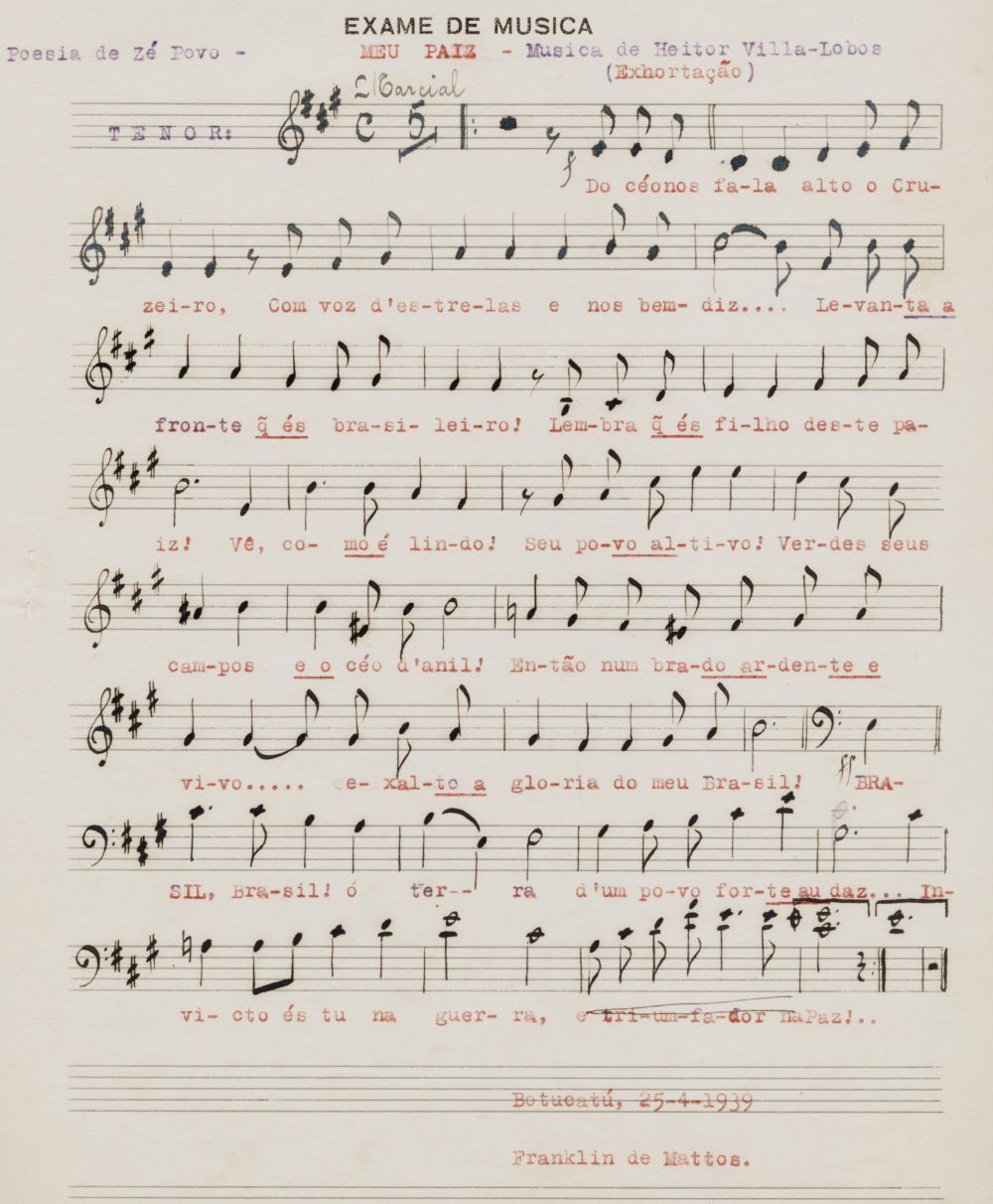 Foto - Espólio musical do Prof. Alfredo Franklin de Mattos
