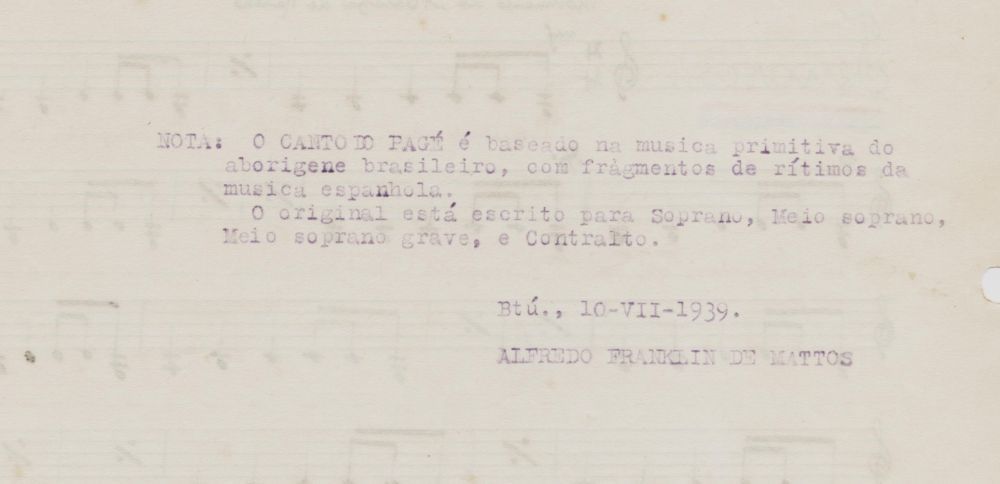 Foto - Espólio musical do Prof. Alfredo Franklin de Mattos
