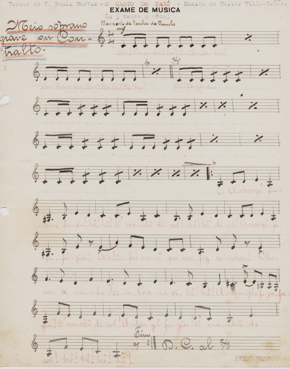 Foto - Espólio musical do Prof. Alfredo Franklin de Mattos
