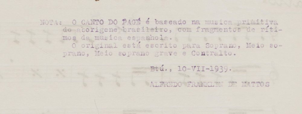 Foto - Espólio musical do Prof. Alfredo Franklin de Mattos
