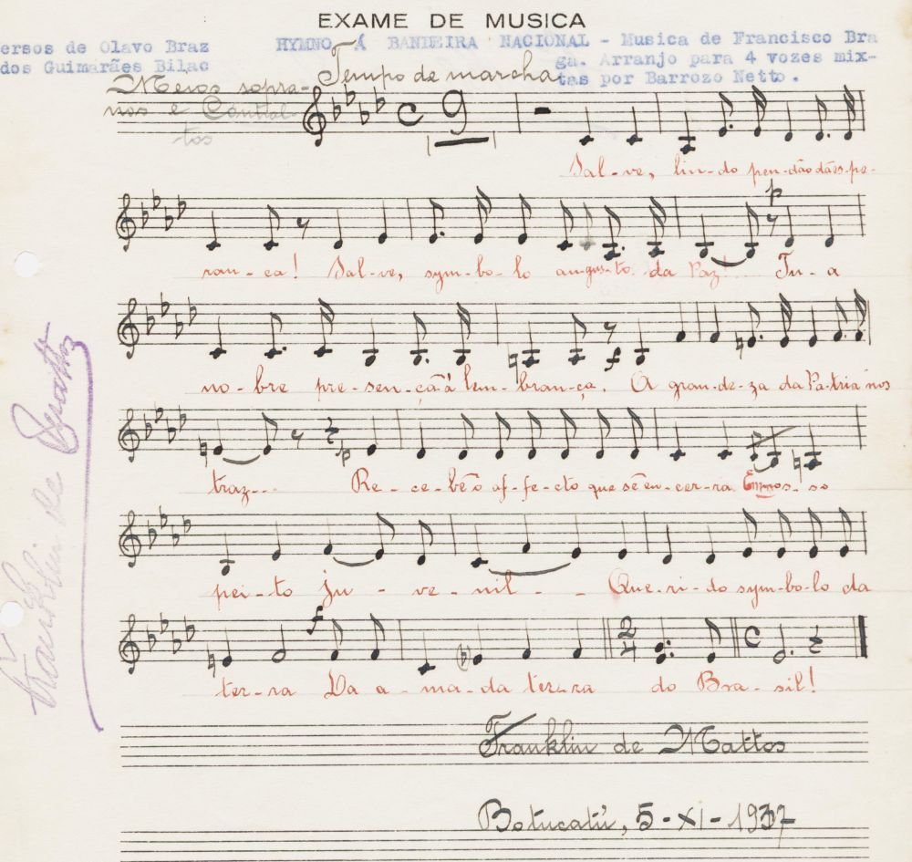 Foto - Espólio musical do Prof. Alfredo Franklin de Mattos
