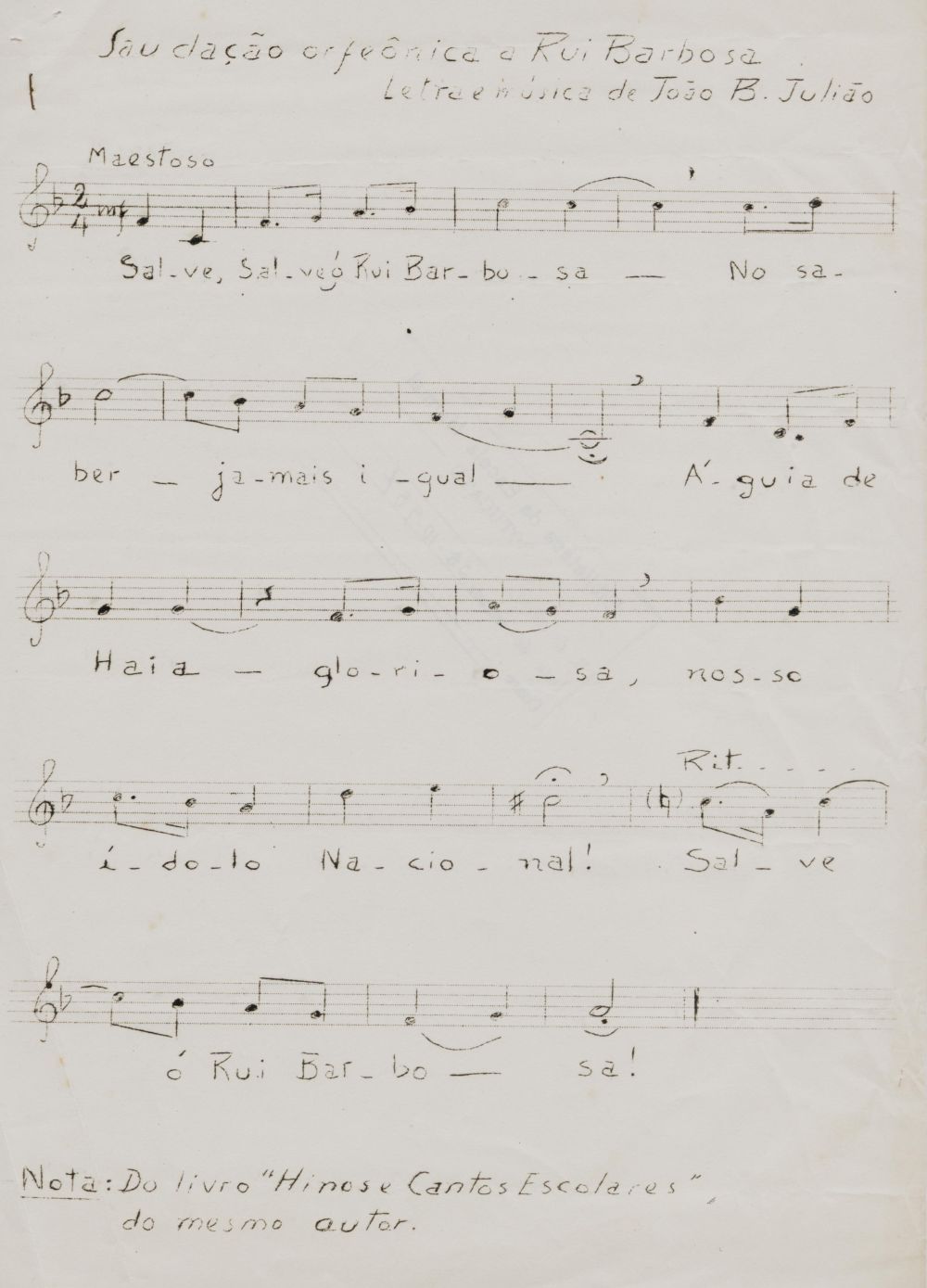 Foto - Espólio musical do Prof. Alfredo Franklin de Mattos
