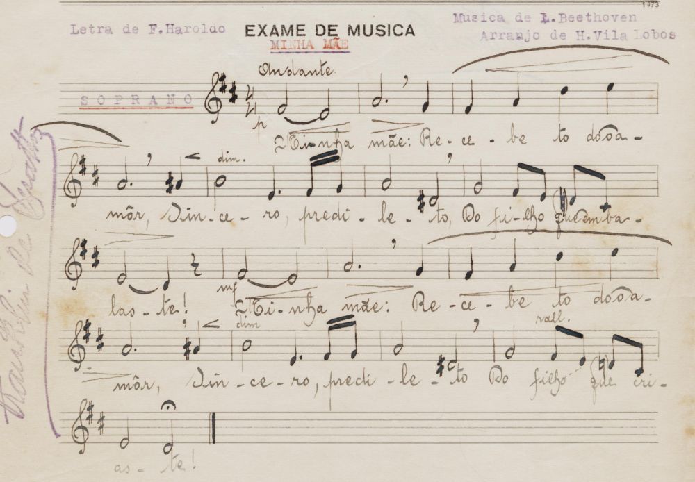 Foto - Espólio musical do Prof. Alfredo Franklin de Mattos
