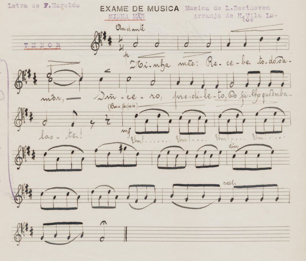 Foto - Espólio musical do Prof. Alfredo Franklin de Mattos
