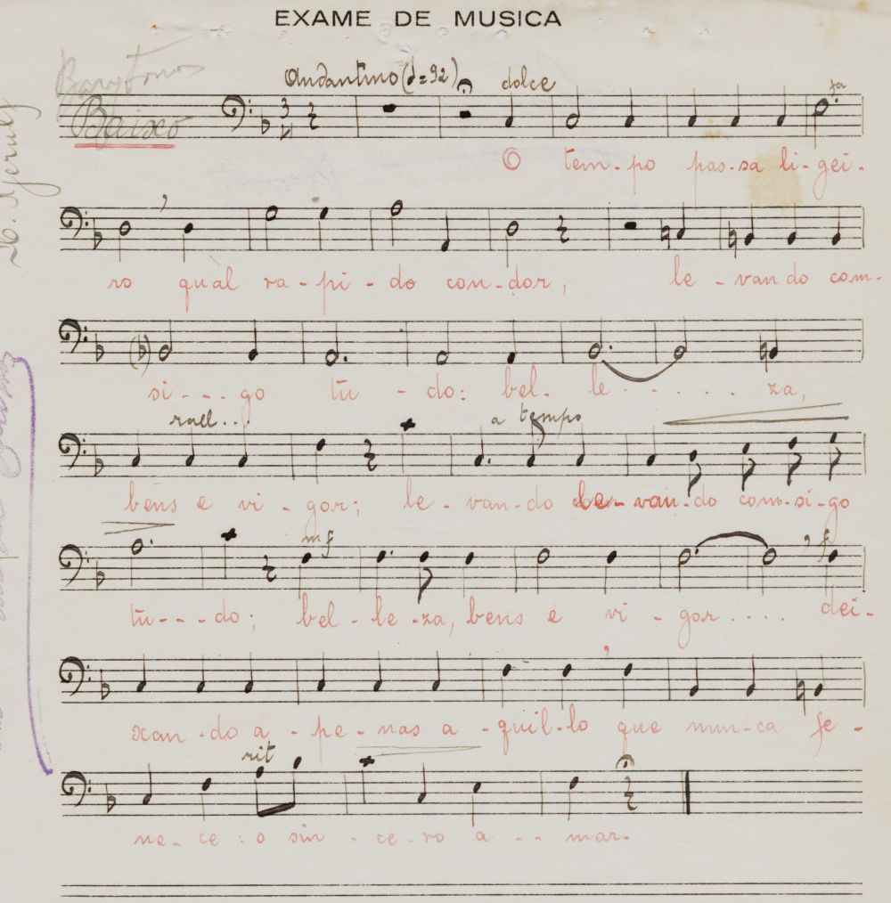 Foto - Espólio musical do Prof. Alfredo Franklin de Mattos
