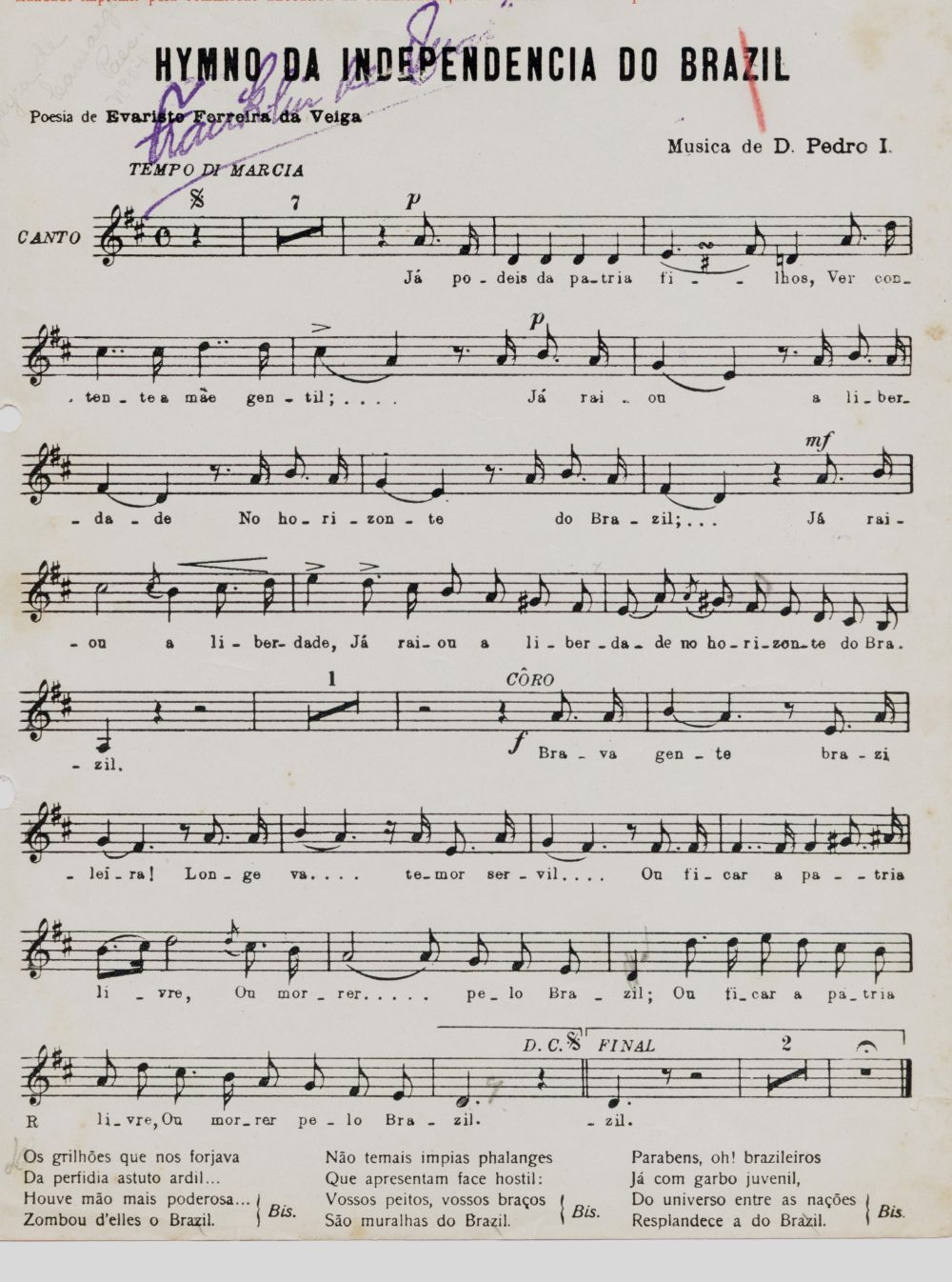 Foto - Espólio musical do Prof. Alfredo Franklin de Mattos
