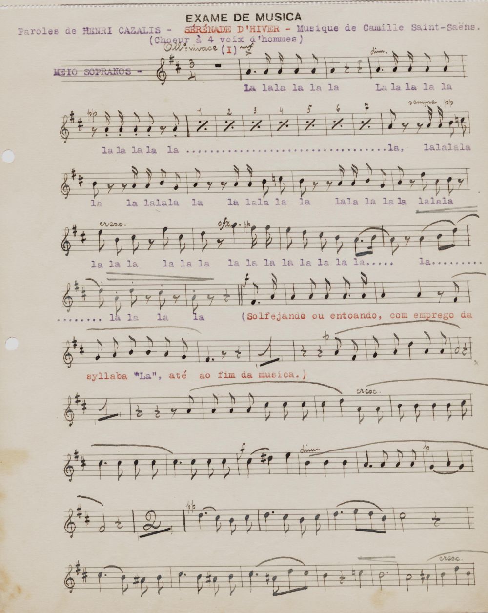 Foto - Espólio musical do Prof. Alfredo Franklin de Mattos
