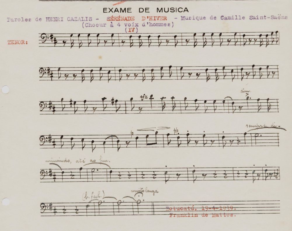 Foto - Espólio musical do Prof. Alfredo Franklin de Mattos
