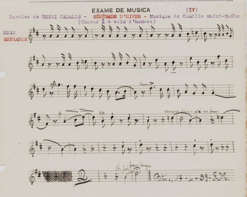 Foto - Espólio musical do Prof. Alfredo Franklin de Mattos
