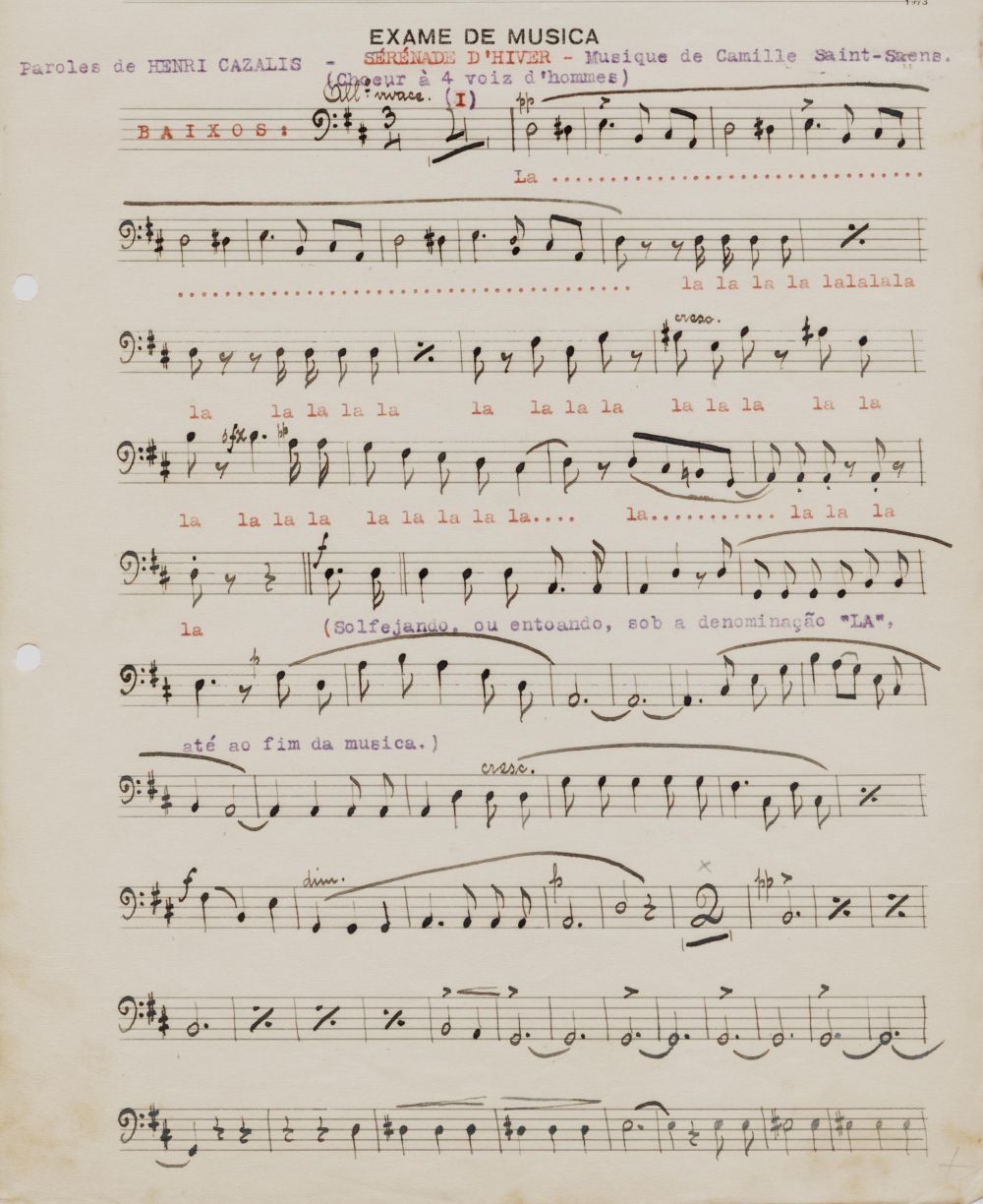 Foto - Espólio musical do Prof. Alfredo Franklin de Mattos
