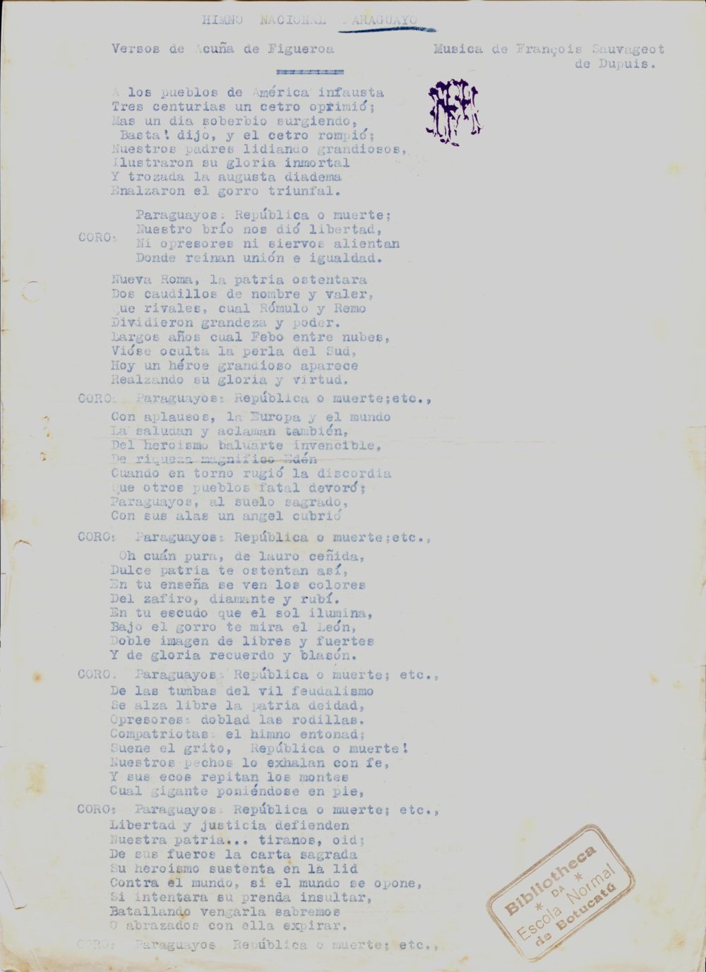 Foto - Espólio musical do Prof. Alfredo Franklin de Mattos
