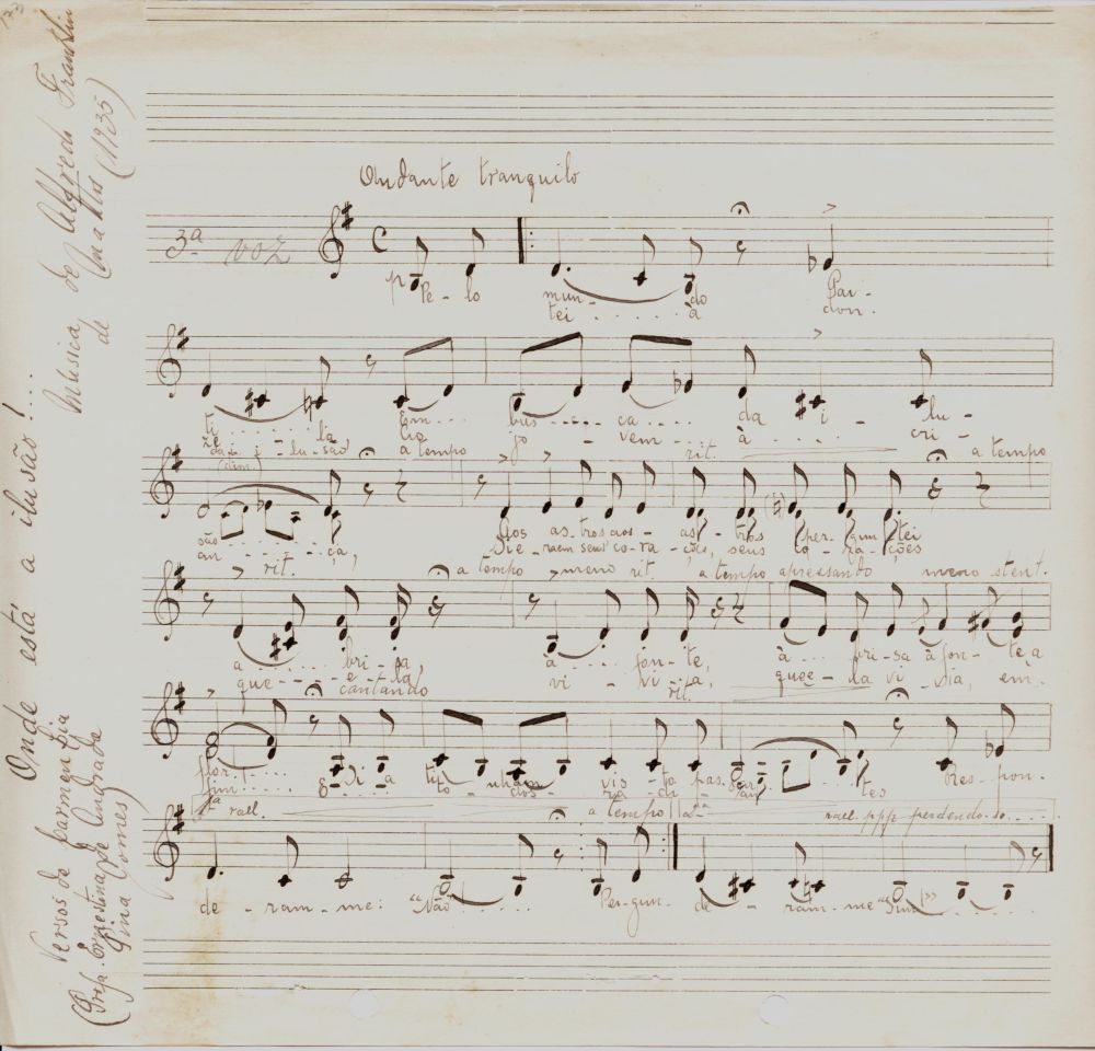 Foto - Espólio musical do Prof. Alfredo Franklin de Mattos
