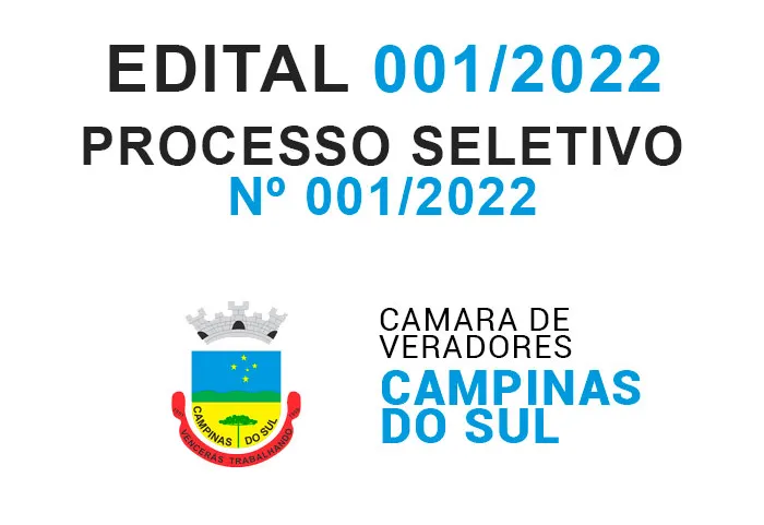 Edital Processo Seletivo 001 2022